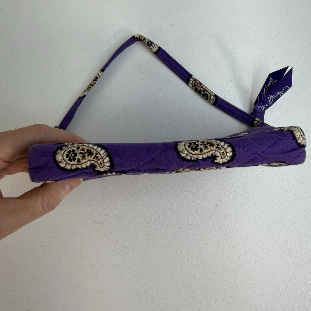 Vera Bradley Simply Violet Wristlet Wallet Purple Floral Paisley Zip ID Card - Picture 6 of 14